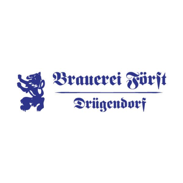 Das Logo der Brauerei Först zeigt einen blauen Tiger auf weissem Hintergrund.