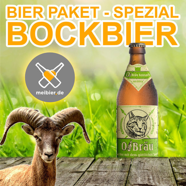 Bockbier der Brauerei O-Bräu. Bockbier Bierpaket Spezial.