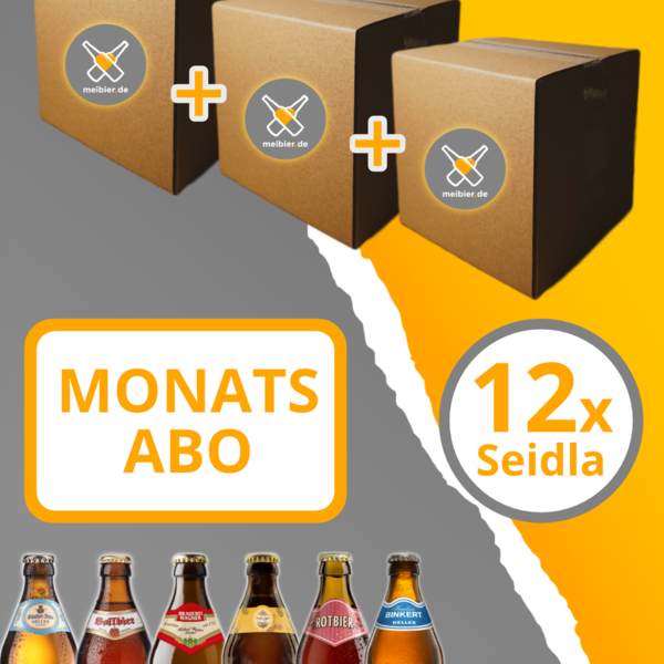 BIER ABO - Monatsabo - 12er Seidla Box