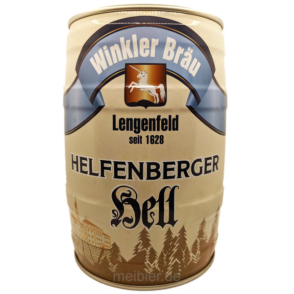 Winkler Hell 5 Liter Bierfass