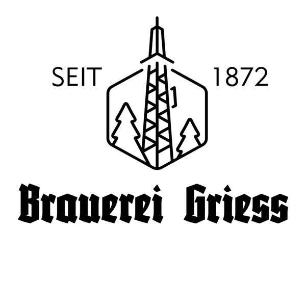 Logo mit Schwazér Schrift der Brauerei Gries.